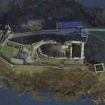 Castles in Hungary-aerial view of a 3D model