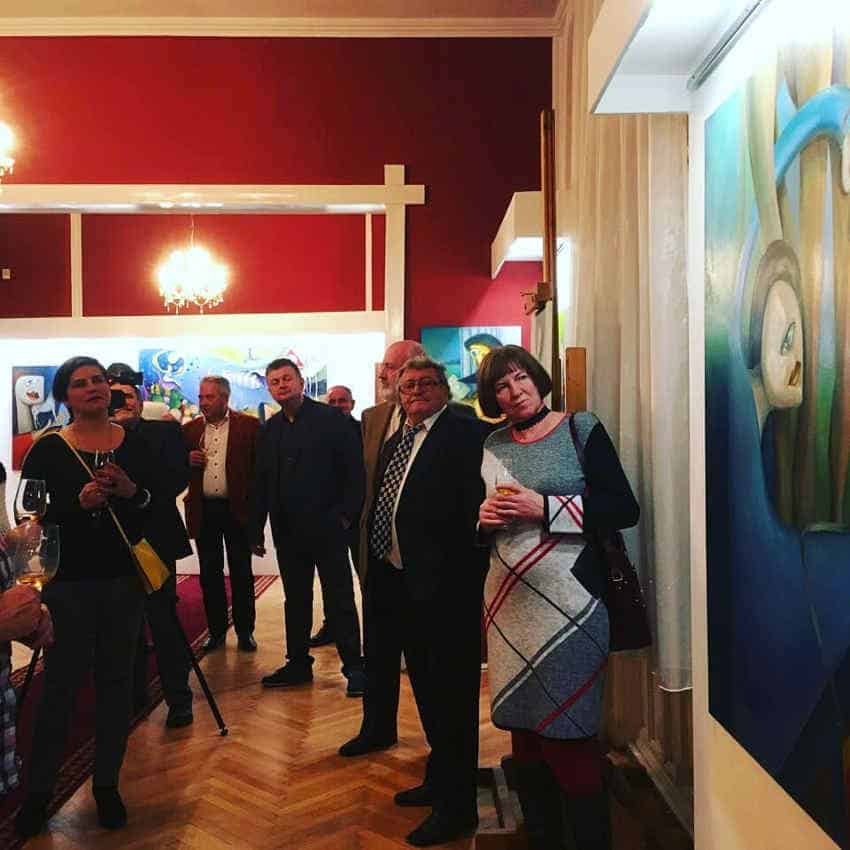 Viktória Hatvany Hungarian artist's exhibition's admirers