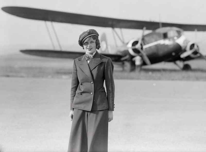 Nelly Diener (1912-1934) as a stewardess of Swissair