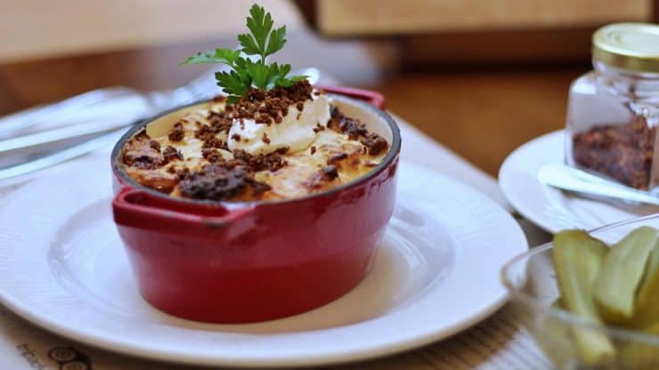 Layered potato casserole