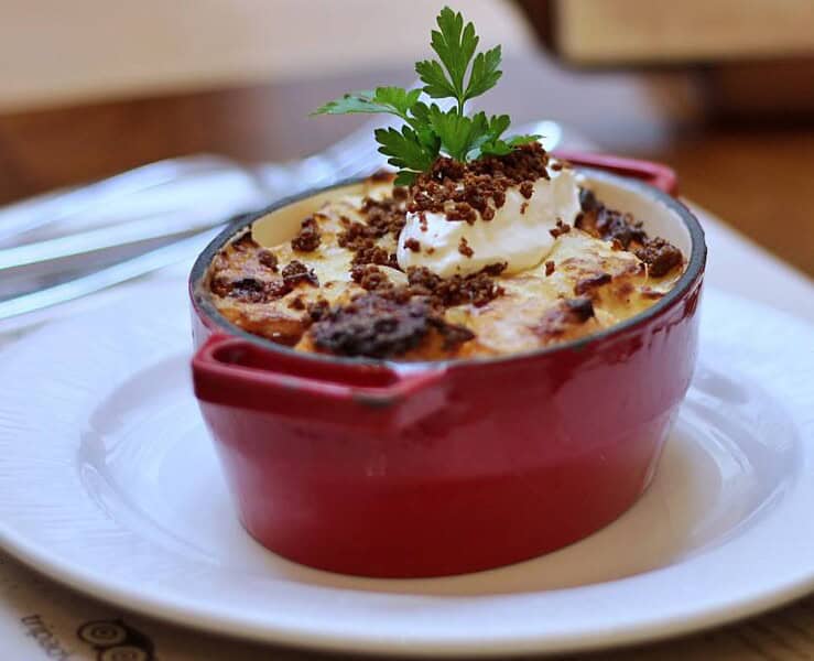 Layered potato casserole