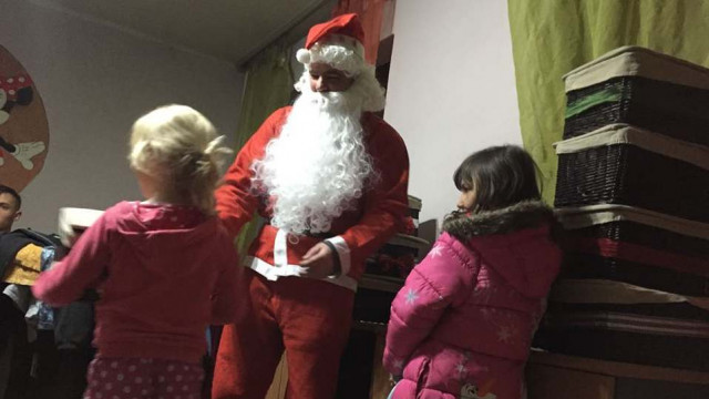Santa at the Burattino Children's homes